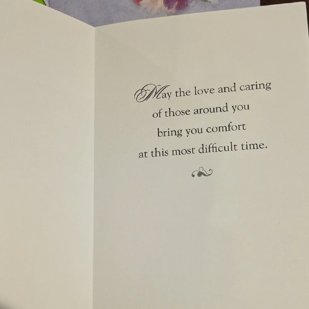 (J39) Sympathy Cards Set - Assorted Colors 13 Cards Total